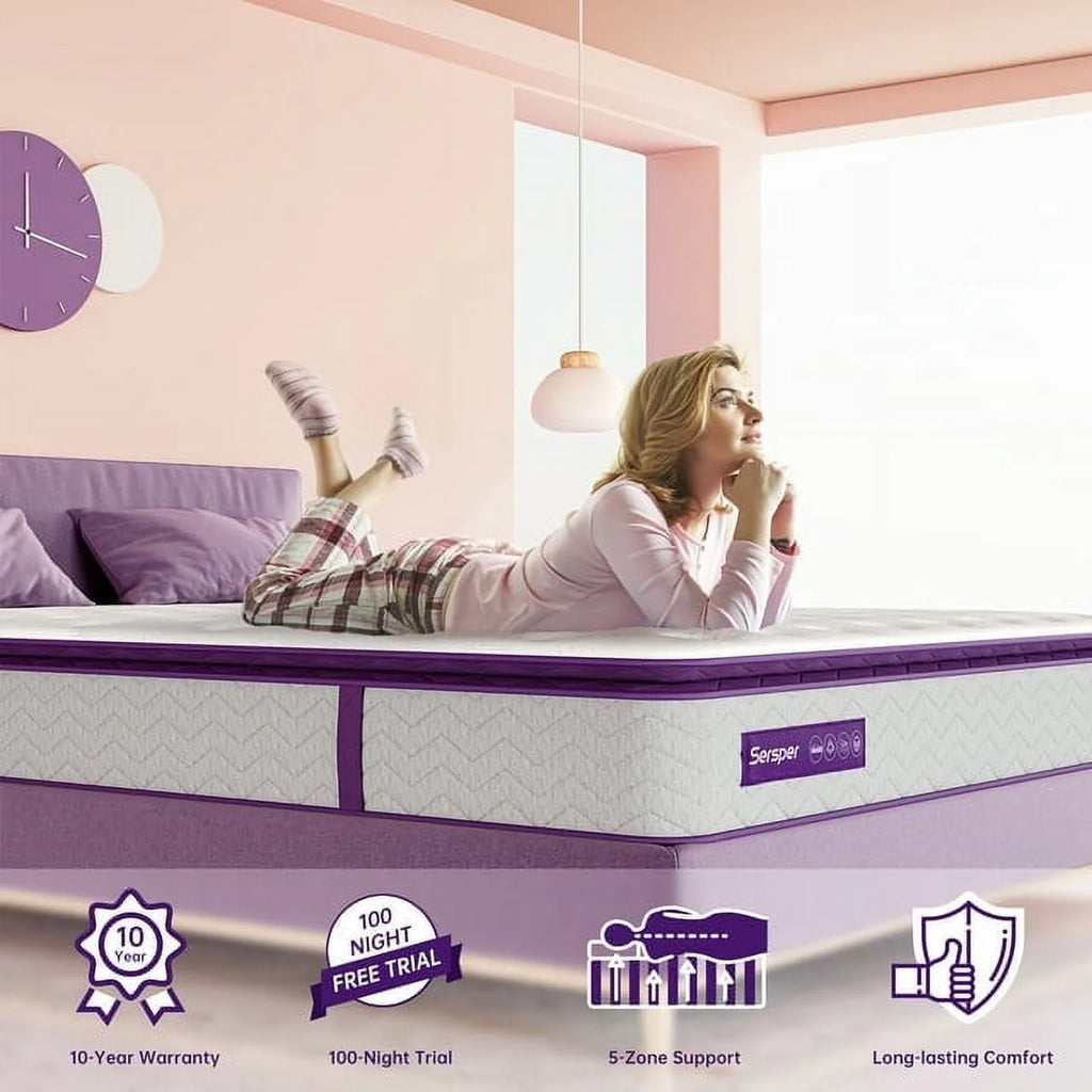 Full Size 10 inch Pillow Top Memory Foam Mattress B983