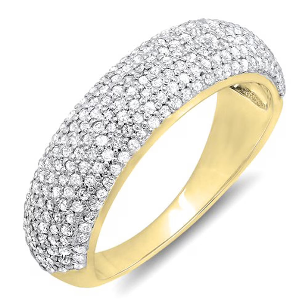 18k Yellow Gold Diamond Wedding Band Ring G549