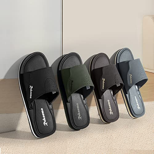 Mens Slide Sandals with Memory Foam E84967