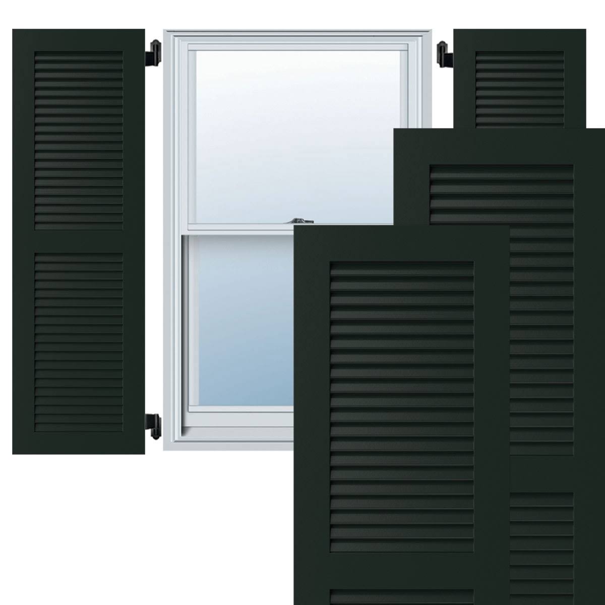 18x22W x 39x22H Exterior Composite Louvered Shutters H3699