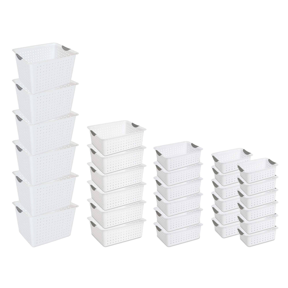 Plastic Storage Basket Bin Bundle Set U6110