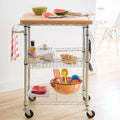 2 Tier Maple Butcher Block Cart P611447