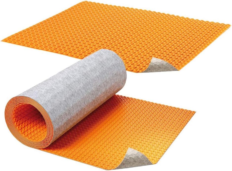 53 Square Feet Floor Heating Kit with Thermostat and Membrane Q686383