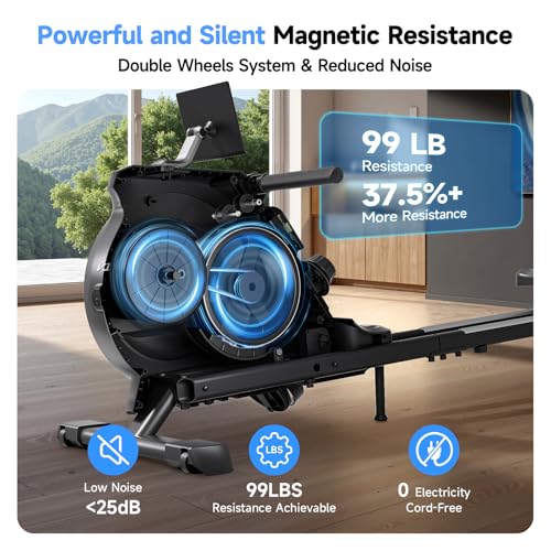 350 LB Capacity 16-Level Magnetic Foldable Rowing Machine Z621822