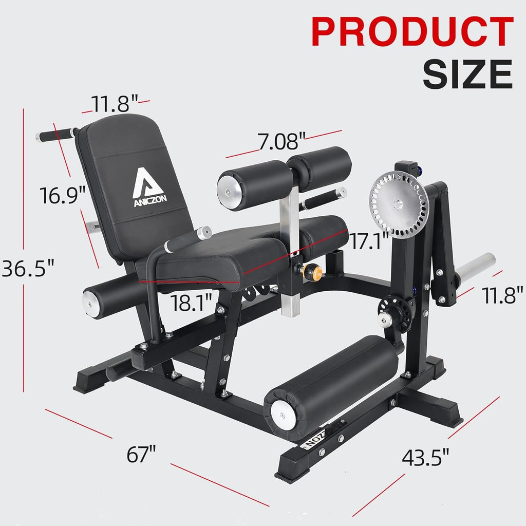 Leg Extension and Curl Machine with Adjustable Seat D36790