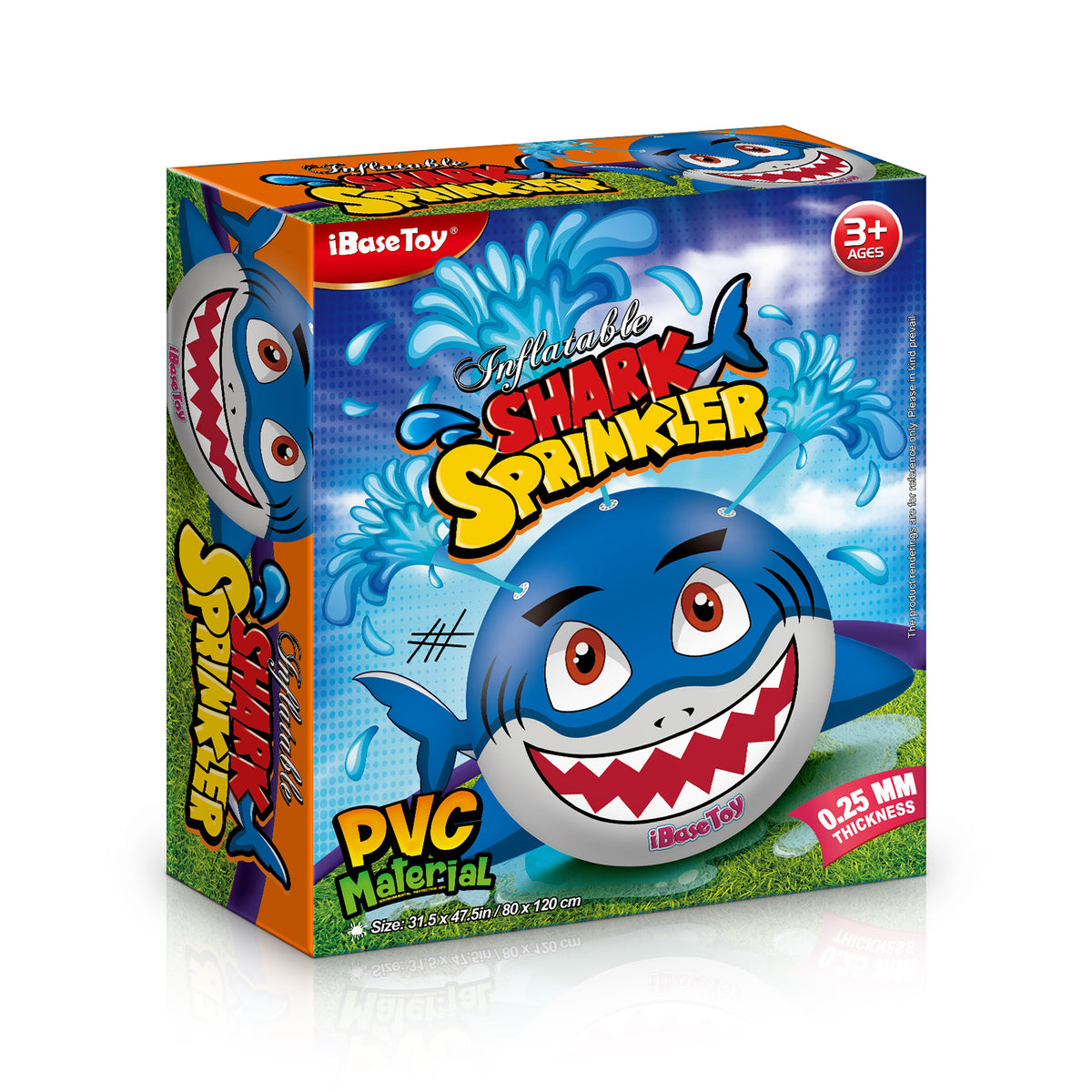 Inflatable Shark Sprinkler Water Ball 80x120cm W1579