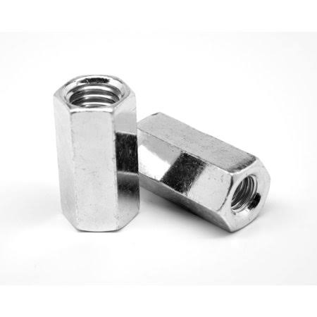 3/8 inch-16 Hex Rod Coupling Nut Low Carbon Steel Zinc Plated Pk 50 M787831