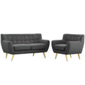 2 Piece Gray Sofa Set V923067