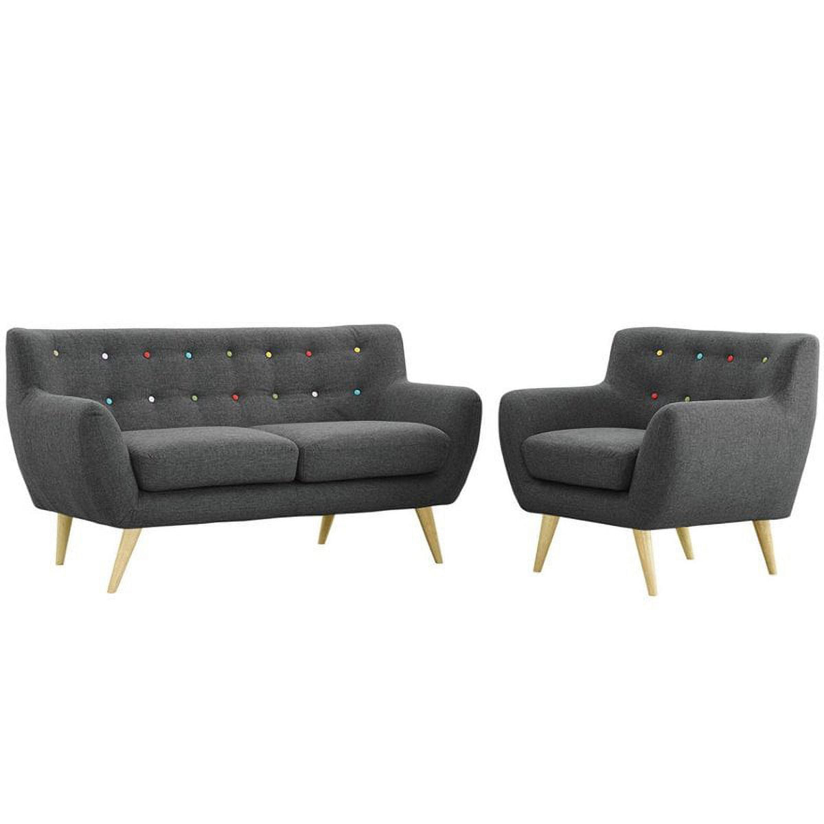 2 Piece Gray Sofa Set V923067