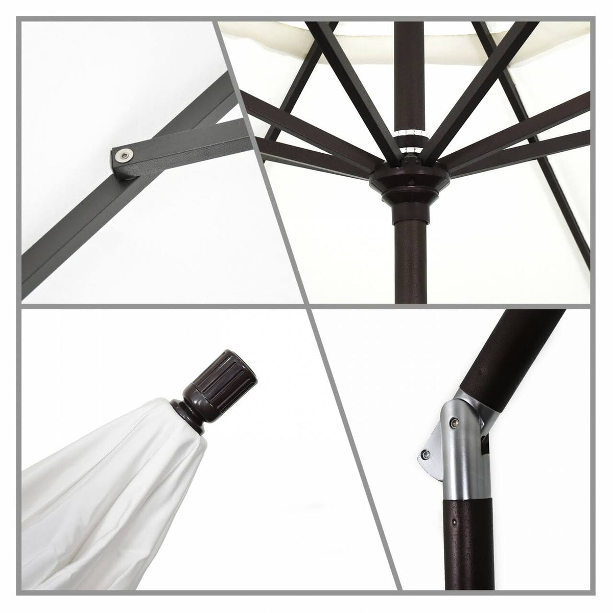 11' Aluminum Market Umbrella Collar Tilt F8929