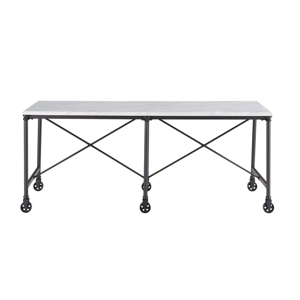 Black Metal 29-inch Kitchen Island Table P6974