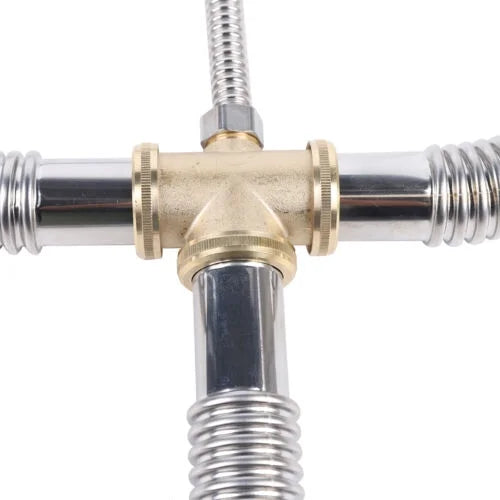 Silver Flexible Double Bowl Drain Hose G1066