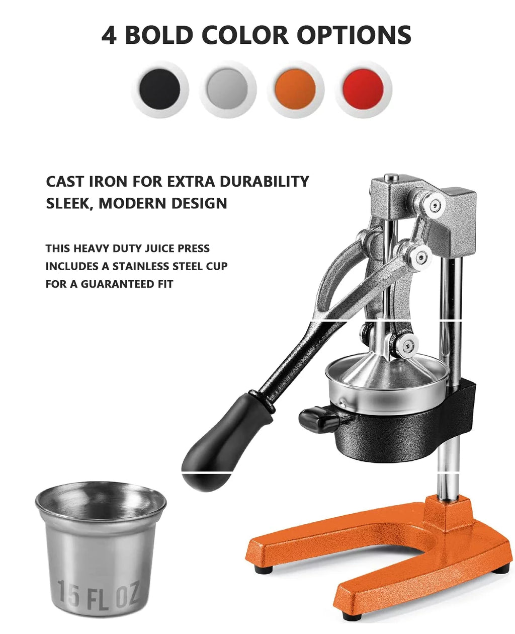 Commercial Grade Manual Hand Press Citrus Juicer J3936
