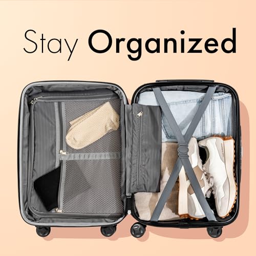 21 Inch Hardside Carry On Luggage with 4 Spinner Wheels Q16753