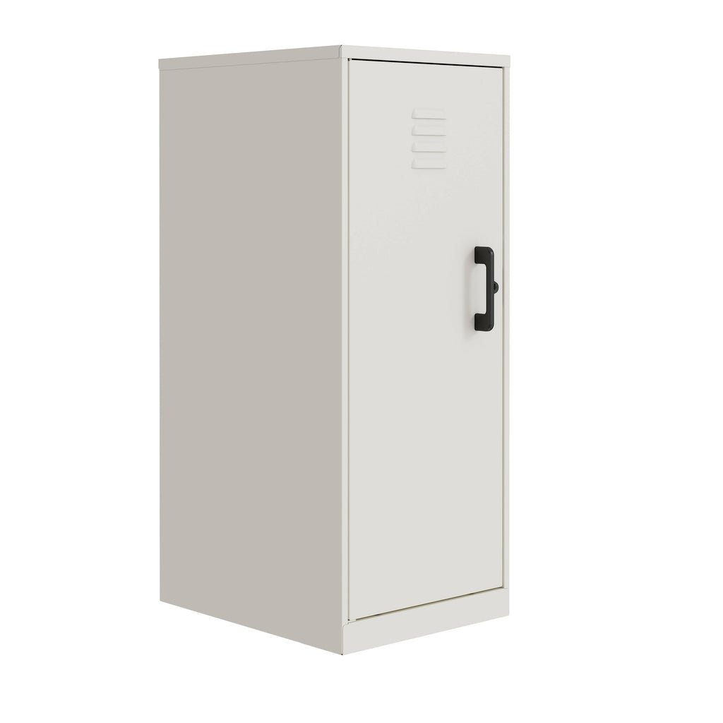 White 3 Shelf Metal Locker Cabinet K4596