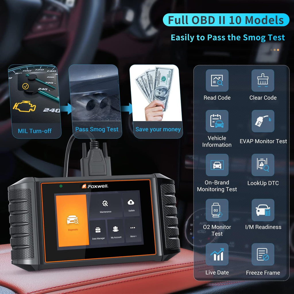 OBD2 Scanner All System Diagnostic Scan Tool with 5.5” Code Reader F576771