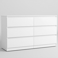 White 6 Drawer Dresser Z9968
