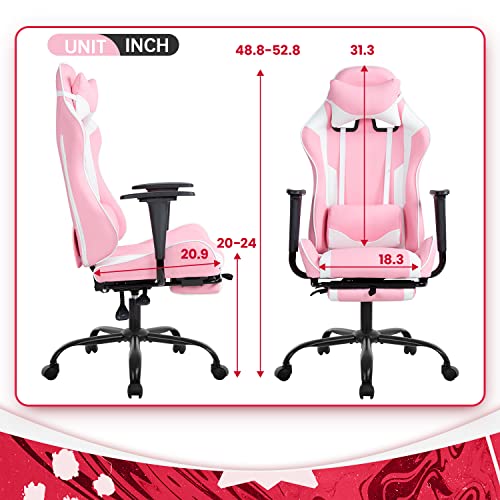 Ergonomic PU Leather Office Chair with Footrest Y49718