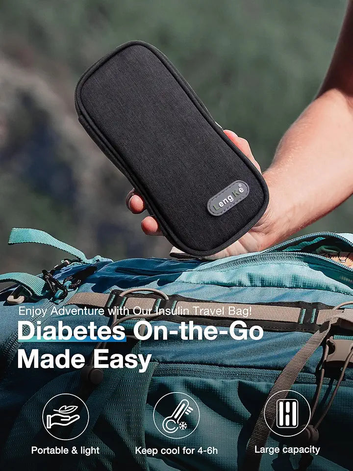 Insulin Travel Case TSA Approved with 4 Nylon Ice Packs Z319