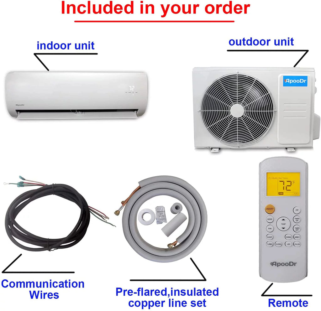 12000 BTU Mini Split Air Conditioner with Heat Pump J469