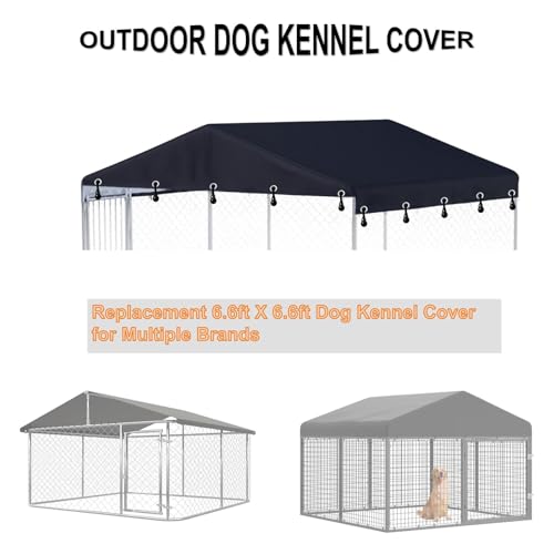 10' x 10' Black Waterproof Oxford Cloth Dog Kennel Cover O1947