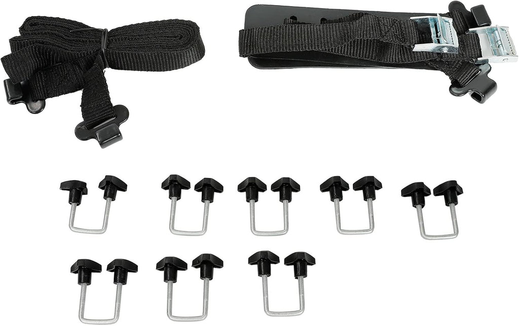 Kayak Roof Rack with Ratchet Lashing Straps, Black Pack of 2 P113