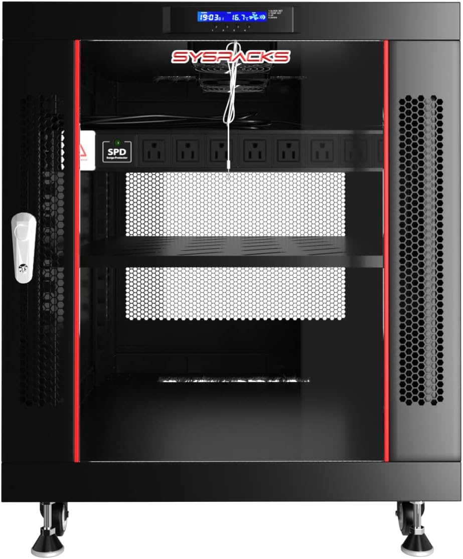 12U Server Rack Locking Cabinet Network Enclosure 35-inch Depth F197