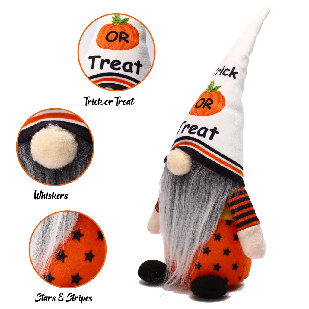 Set of 2 Halloween Gnome Plush Doll G3411