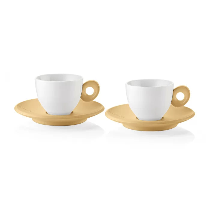 Set Of 2 Espresso Cups yellow J8447