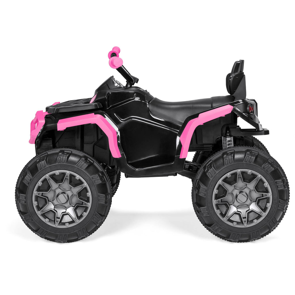 12V Pink Kids 4-Wheeler ATV Ride On Car Toy with LED Headlights C178
