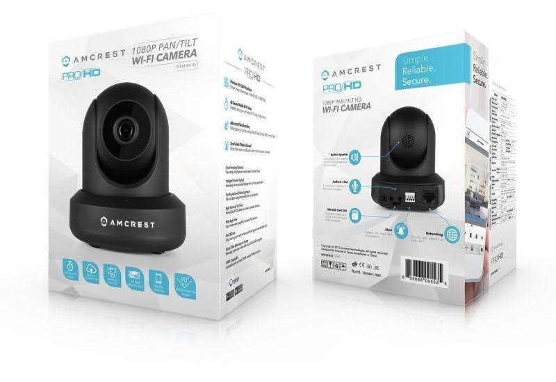 1080p WiFi Indoor Pan/Tilt Security IP Camera Black A742