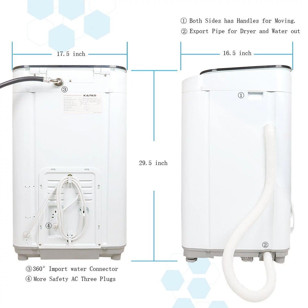 Compact Washing Machine with 8 lbs Capacity Top Load Tub Washer L355863