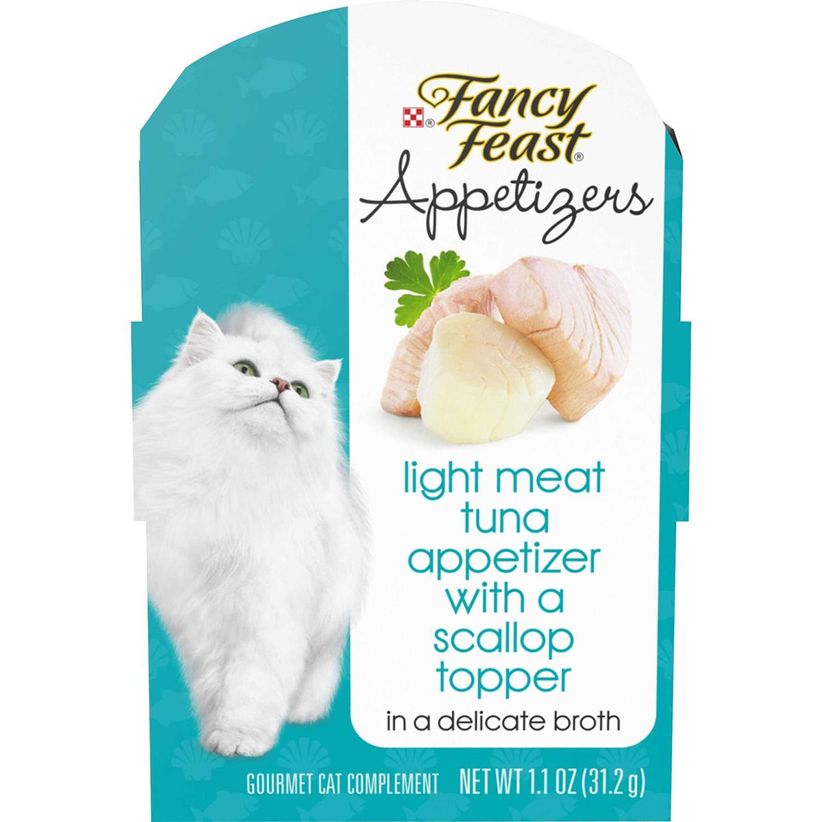 Wet Cat Food Complement Light Meat Tuna with Scallop Topper F989