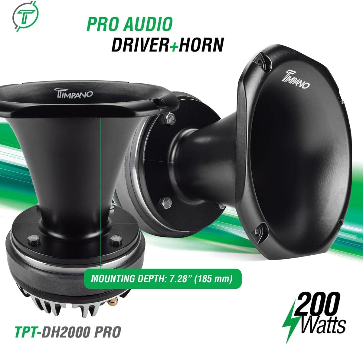2" Exit Compression Driver Horn 8 Ohm Pro Audio Aluminum Horn Ferrite Driver Pack of 2 H127826