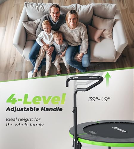 40"/48" Foldable Mini Trampoline with Adjustable Foam Handle F38059