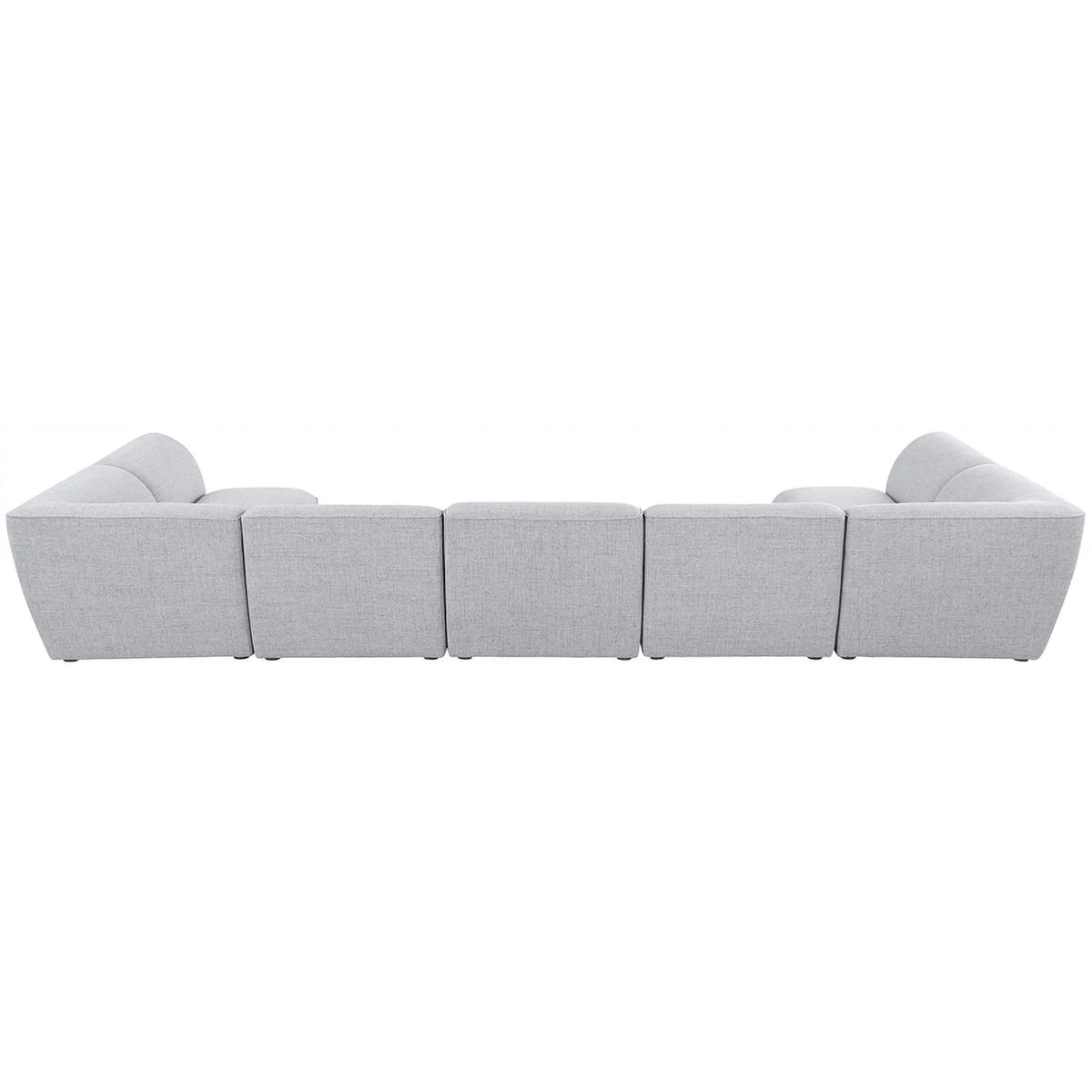 Grey Linen Textured Modular Sectional H94153