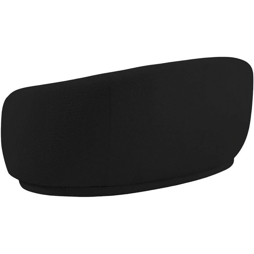 Black Boucle Fabric Loveseat I45502