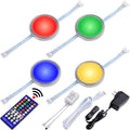 6 Lights Linkable Under Cabinet LED Puck Light with Wireless Remote Control U707