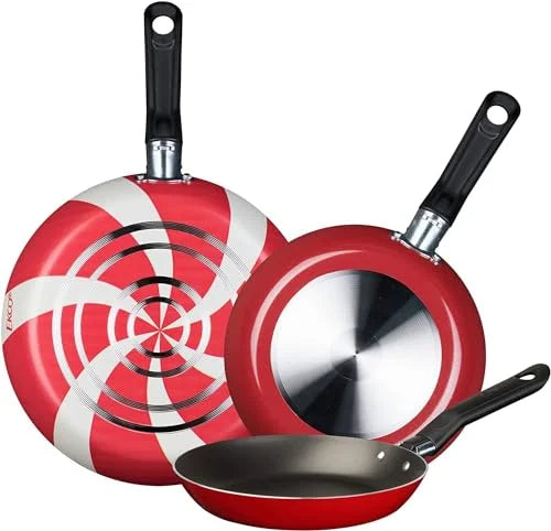3-Piece Non-Stick Aluminum Frying Pan Set W117