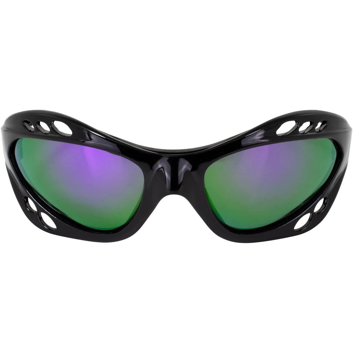 3 Pairs Padded Polarized Sunglasses with Strap, Silver & Black Frames with Smoke Lens & Black Frame with Purple Mirror Lens N847005