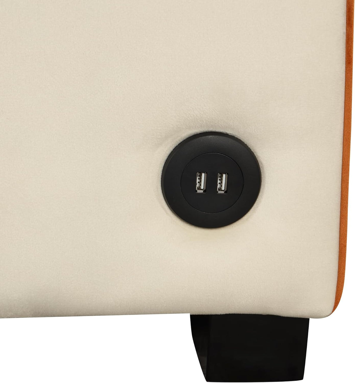 Velvet Convertible Sofa Bed with USB Charging Port F890
