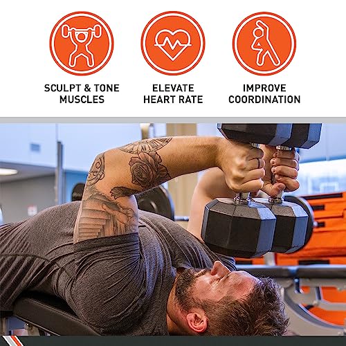 Pair Rubber Encased Hex Dumbbell H5022