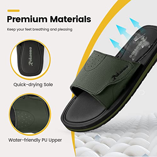 Mens Slide Sandals with Memory Foam E84967
