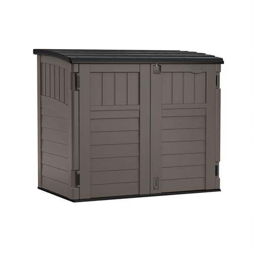 Outdoor Storage Shed, Horizontal, 4' x 2.5', Stoney Grey Y6315