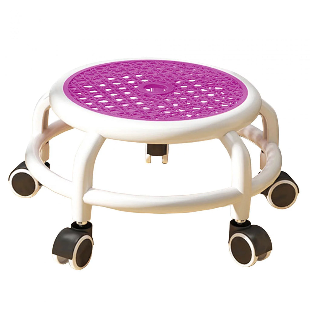 Violet Stool with Universal Wheels D56839