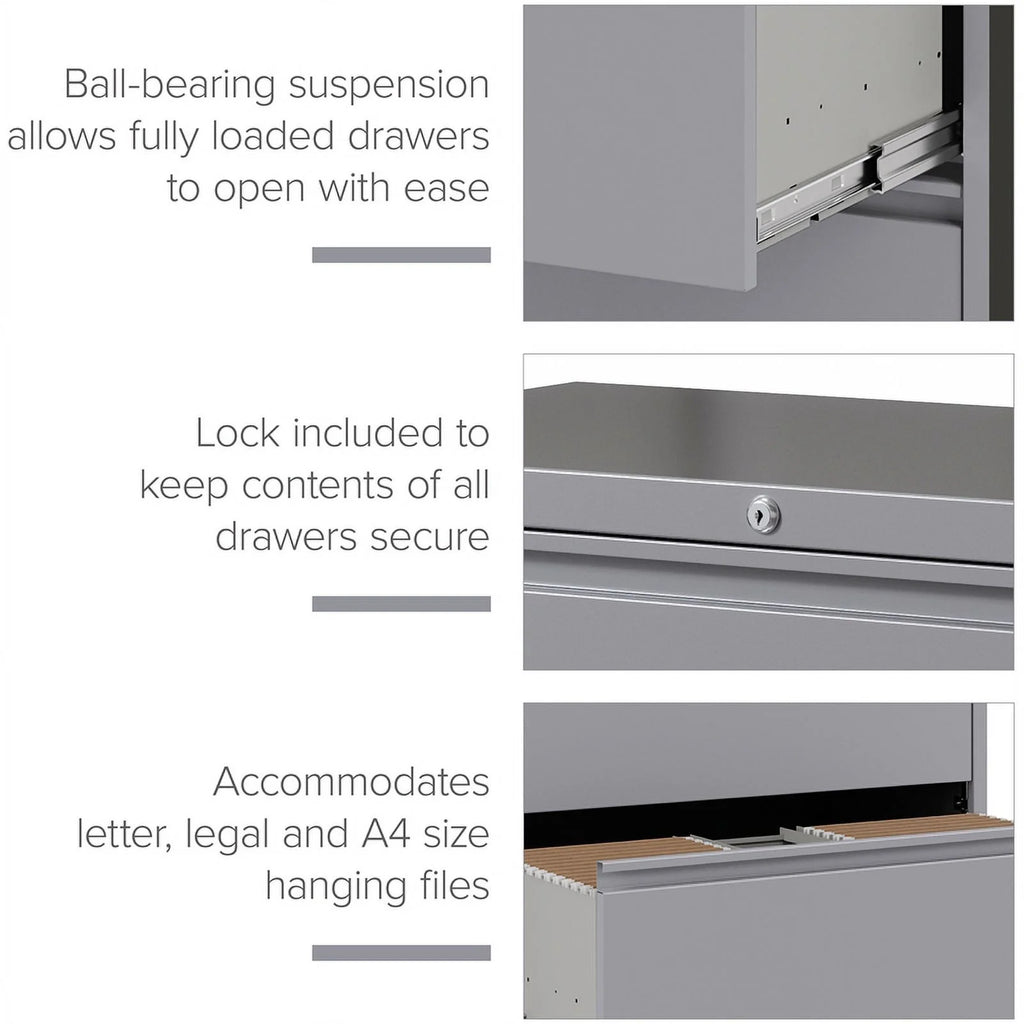 36" Wide 3 Drawer Metal Lateral File Cabinet I2864