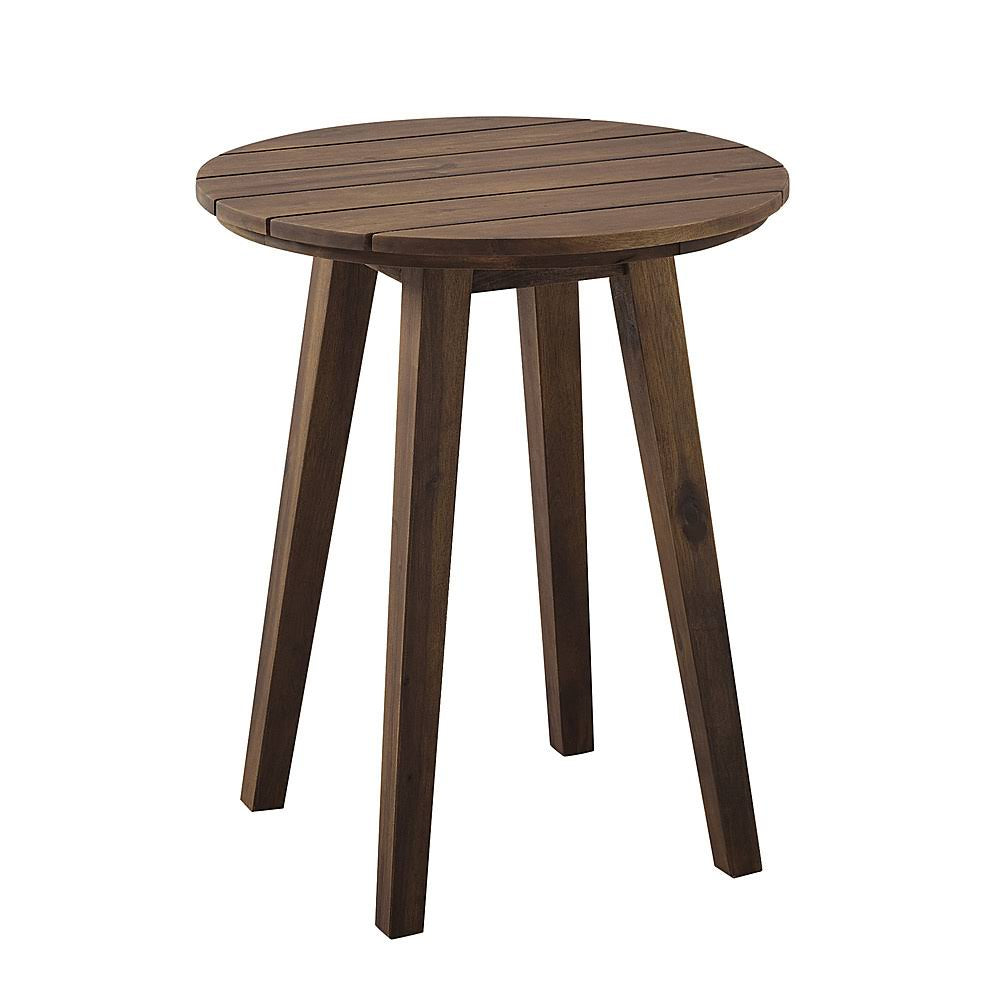 Dark Brown Acacia Wood Outdoor Side Table O584