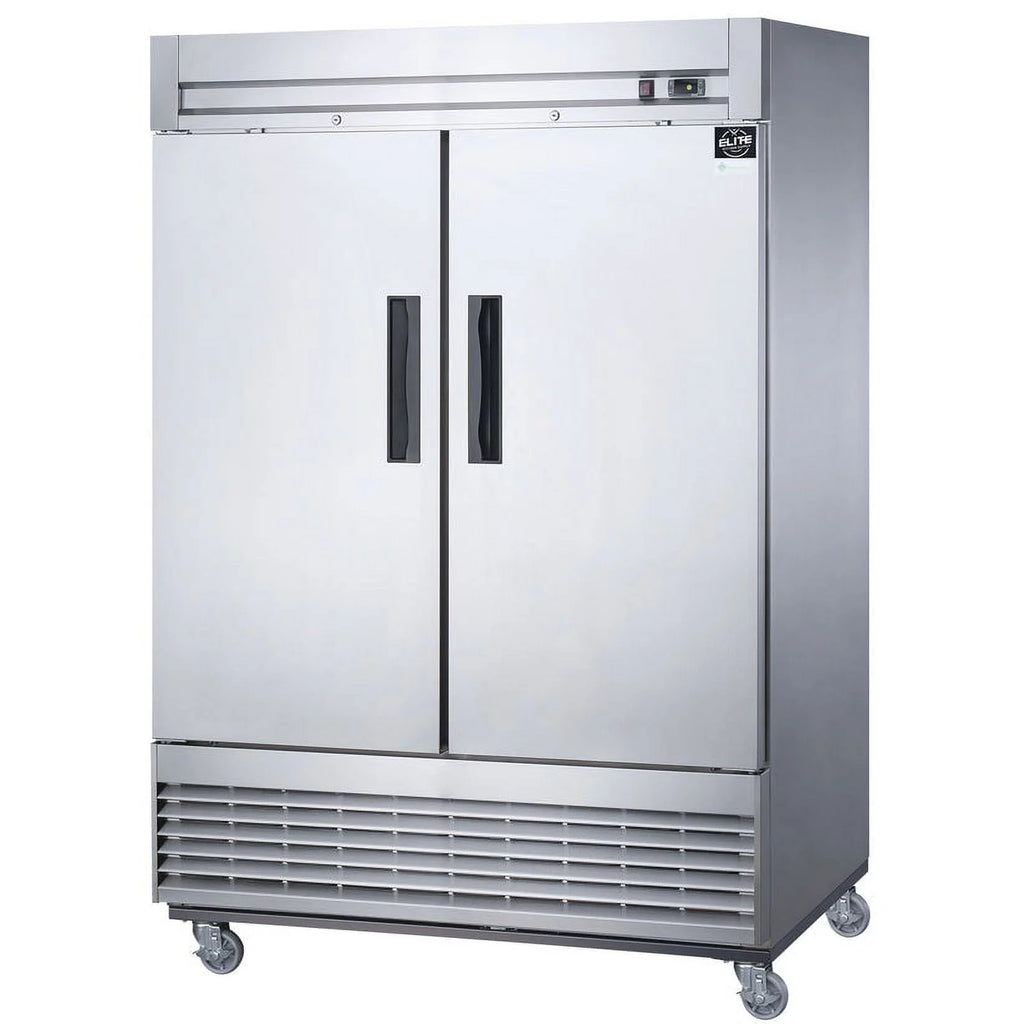 55 in. Two Door Upright Reach-in Freezer in Stainless Steel 40.7 Cu. Ft. N5543