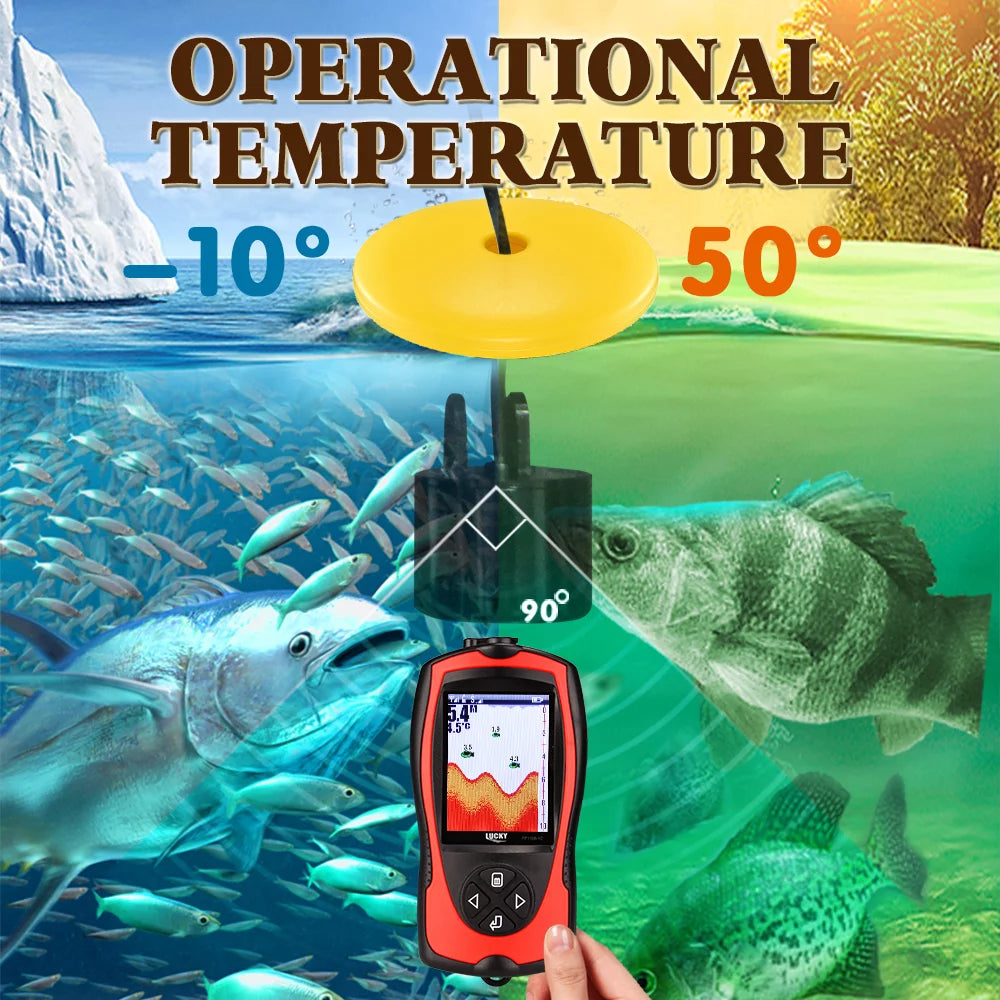 Portable Fish Finder 100M/300FT Depth Fish Alarm Wired Fish Detector L409514