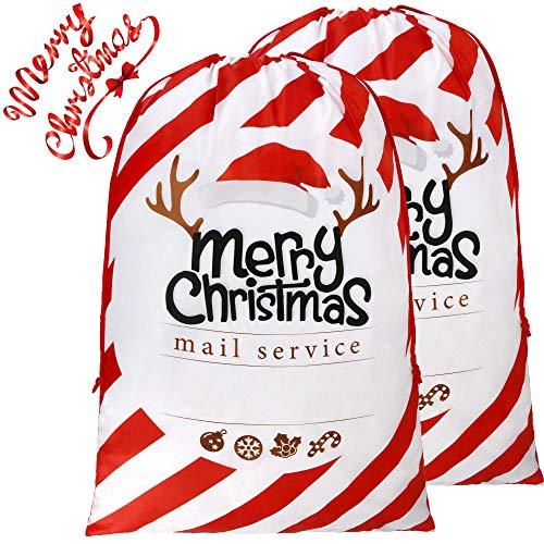 Extra Large Reusable Christmas Drawstring Gift Bags Z52834
